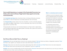 Tablet Screenshot of communityenterpriselaw.org
